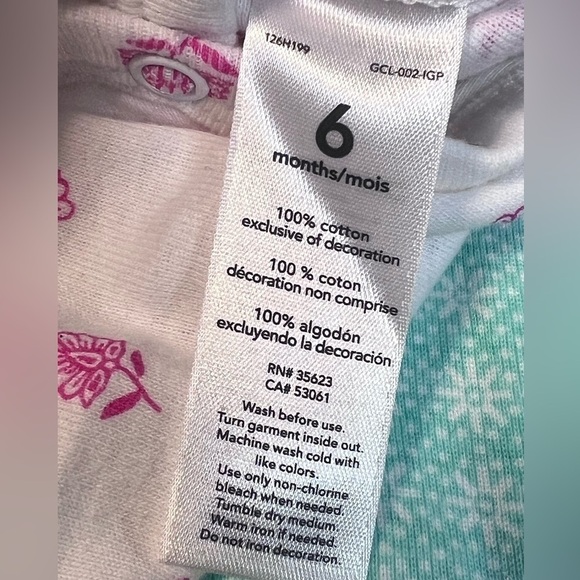 CARTER’s LITTLE BABY BASICS BODYSUIT GIRLS RUFFLE SIZE 6 months New with tags - Picture 9 of 9